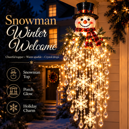 Hanging Snowflake & Crystal LED Porch Décor ✨❄️