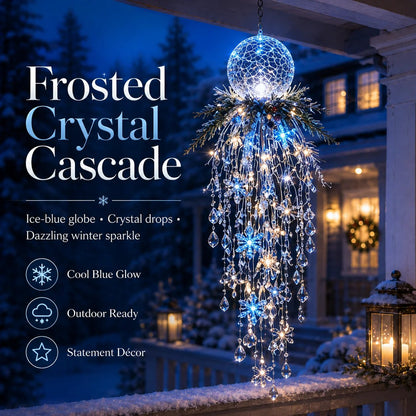 Hanging Snowflake & Crystal LED Porch Décor ✨❄️