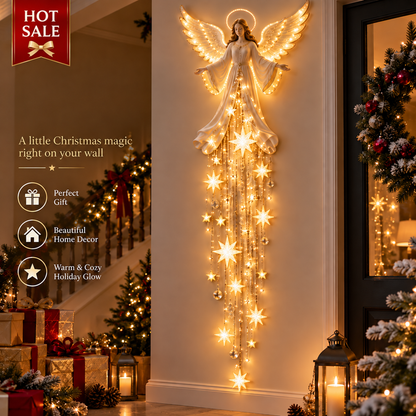 Angel Christmas Wall Light – Warm Starfall Wall Decor