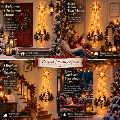 Lighted Nativity Wall Decor – Warm Bethlehem Star Display