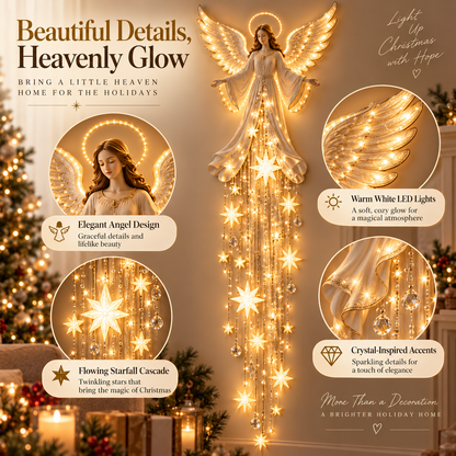 Angel Christmas Wall Light – Warm Starfall Wall Decor