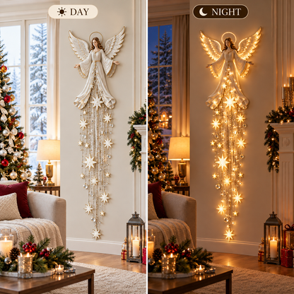 Angel Christmas Wall Light – Warm Starfall Wall Decor