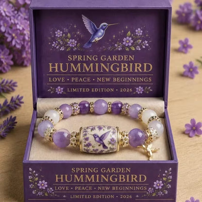 Boxed bracelet: Purple Hummingbird