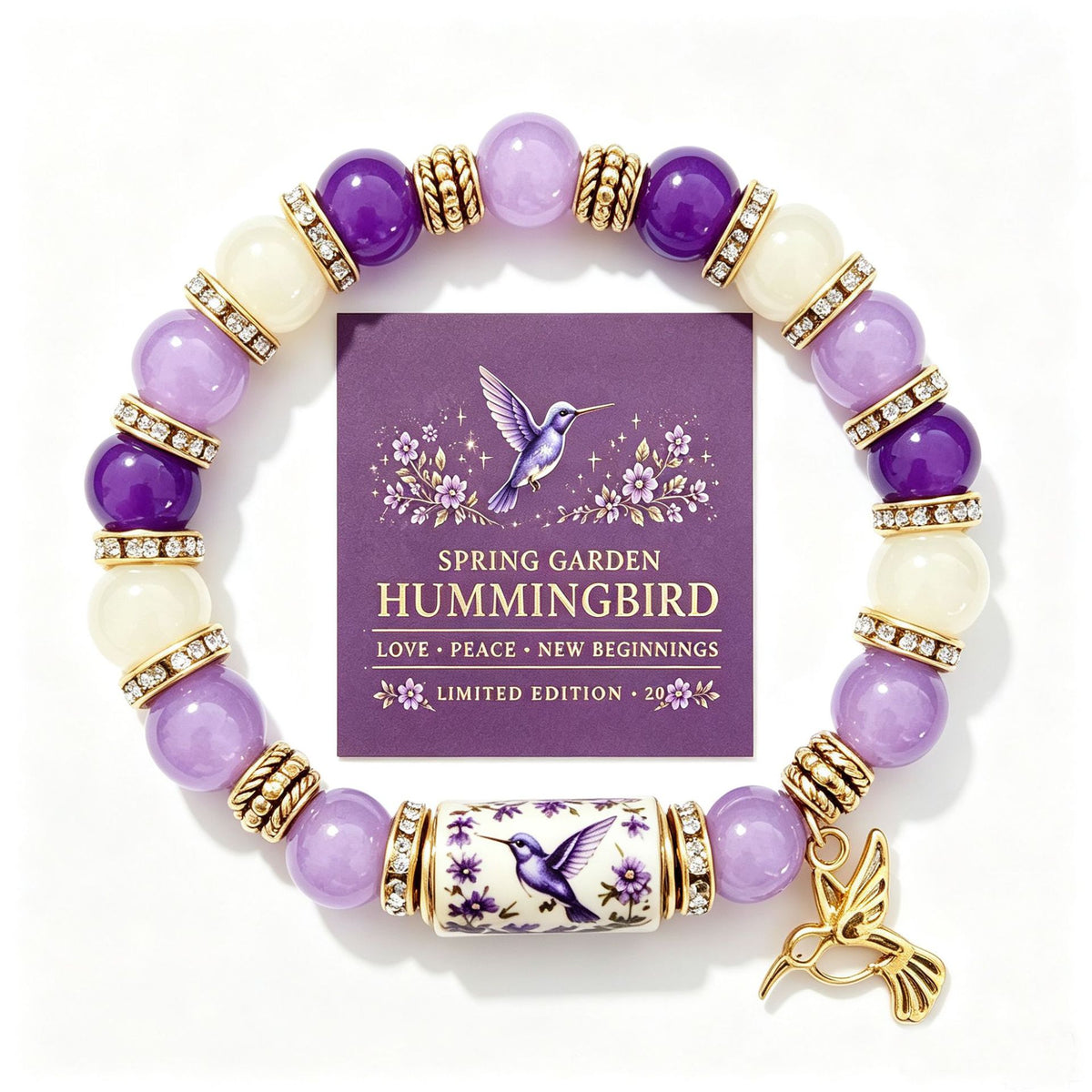 Nature bracelet style: Purple Hummingbird